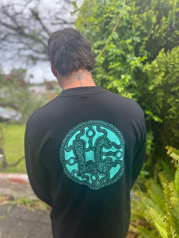 Living Culture Black/Teal Longsleeve - Image 3