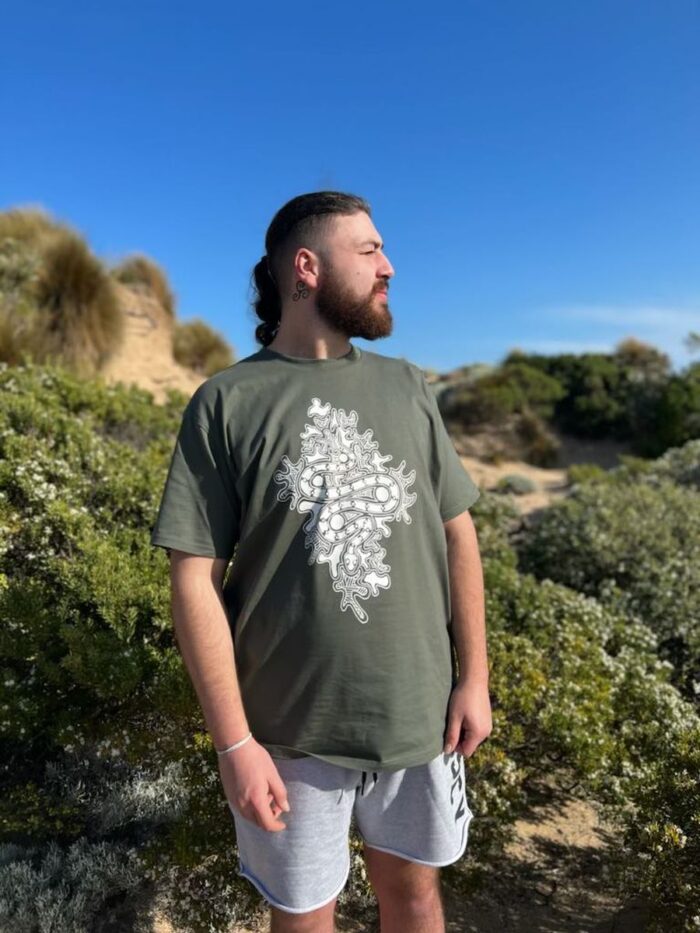 Living Culture Green Serpent Tee - Image 2